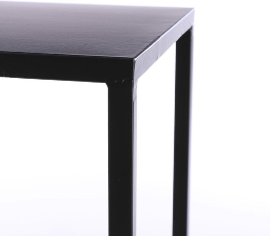 Mica Decorations Goa Beistelltisch - 2er-Set - L30 x B30 x H70 cm - Metall - Schwarz
