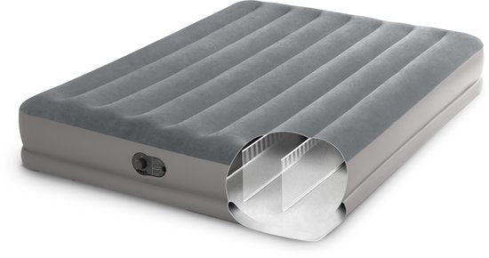 Intex Prestige Mid-Rise Luftmatratze – Queensize – Integrierte elektrische Pumpe – 203 x 152 x 30 cm – für 2 Personen