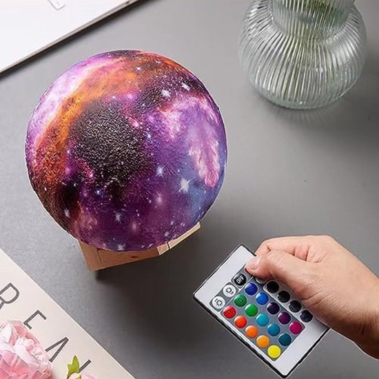 Mondlampe - 15 CM - Lila - 18x15x15 cm