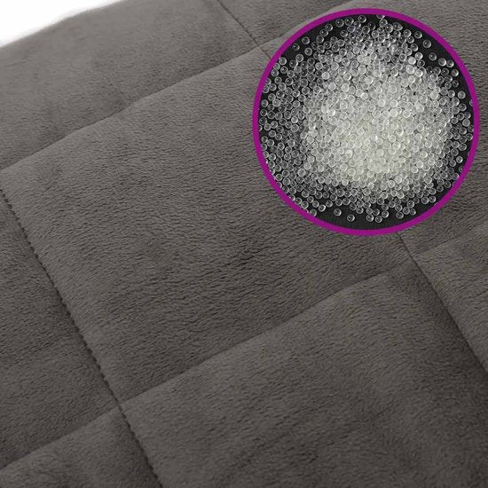 vidaXL – Gewichtsdecke – 200 x 200 cm – 13 kg – Stoff – grau