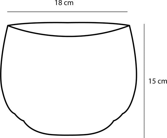 Mica Decorations Jorck Pflanzenkorb - 3er-Set - H24 x Ø26 cm - Schwarz