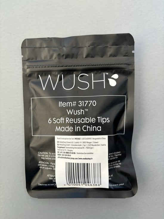 Wush-Ersatzspitzen, 6er-Set – Zubehör für den Wush-Ohrreiniger – weiche und flexible Ersatzspitzen – Ohrenschmalz-Entferner
