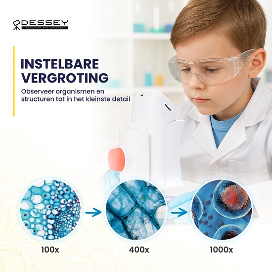 ODESSEY Digitales Mikroskop - Tragbar - 1000fache Vergrößerung - Kinder - Junior - Mikroskop
