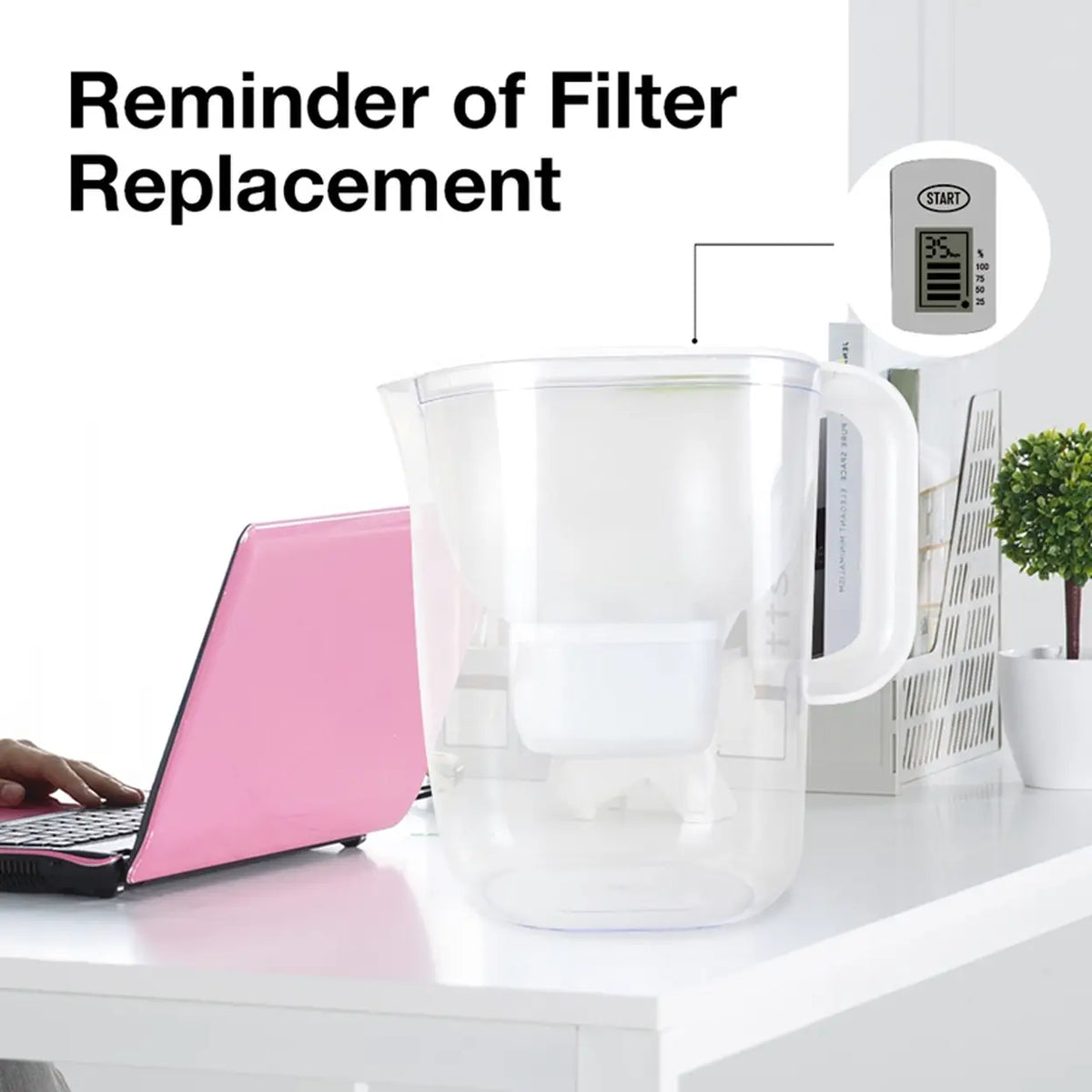 Freco Bluetech Wasserfilterkanne – 4 l – LCD-Timer – 3 Filter