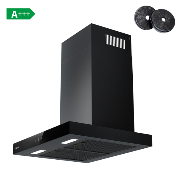 Ciarra Wand-Dunstabzugshaube CBCB6102 – 60 cm – WLAN-App – 650 m³/h – A+++ – Schwarz