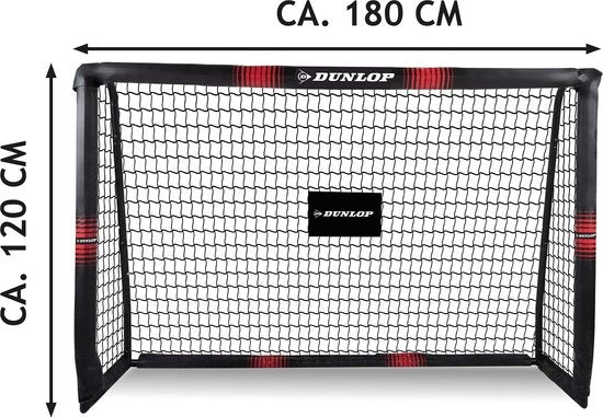 Dunlop Fußballtor - 180 x 120 x 60 CM - Schwarz