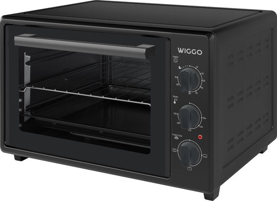Wiggo WMO-E353(B) – Freistehender Mini-Backofen – elektrisch – 50 cm – 35 Liter – 1800 W – 5 Jahre Garantie – schwarz