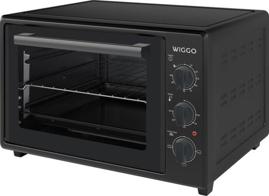 Wiggo WMO-E353(B) – Freistehender Mini-Backofen – elektrisch – 50 cm – 35 Liter – 1800 W – 5 Jahre Garantie – schwarz