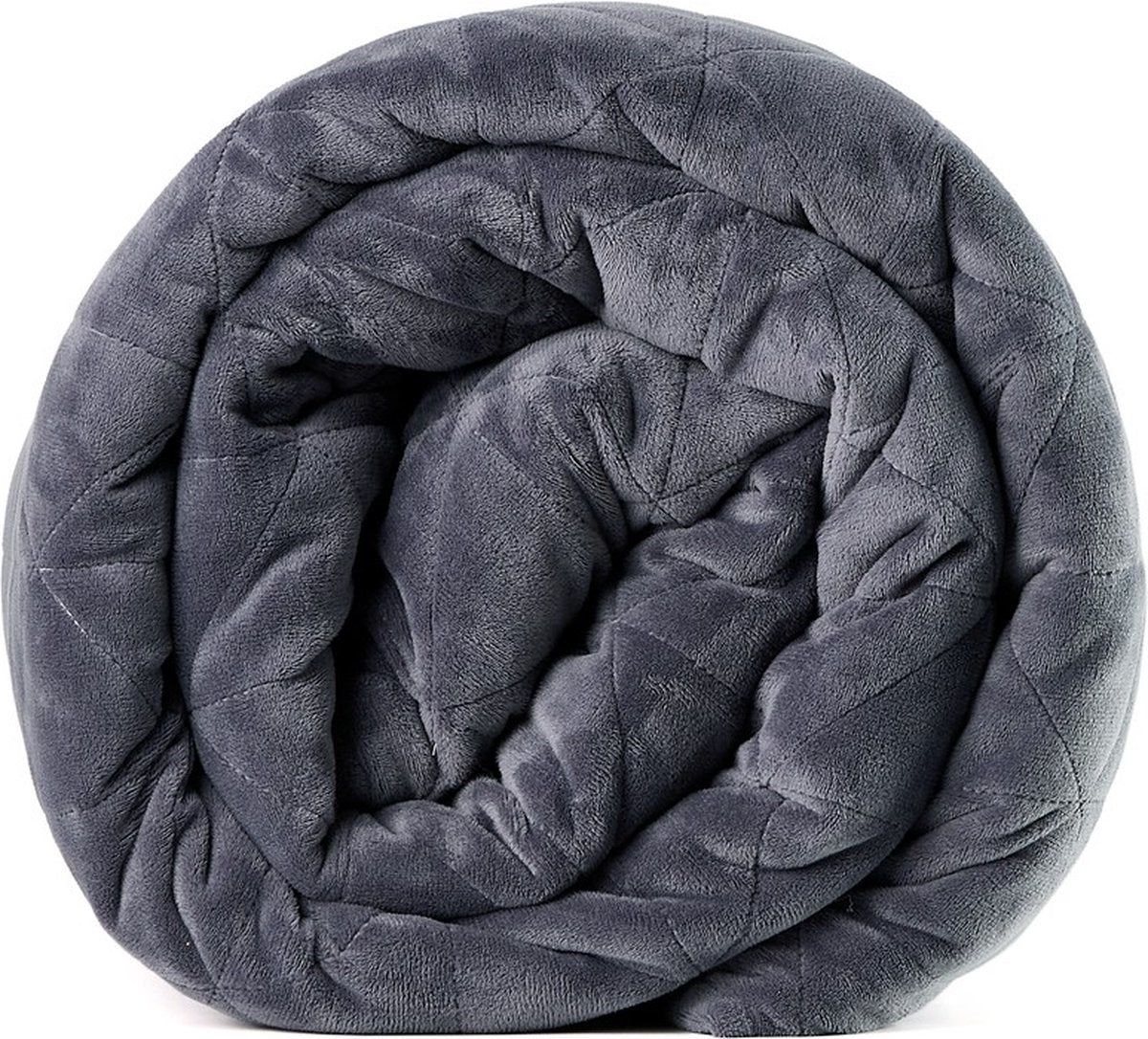 Calmzy Verdunkelungsteppich Bundle 7 kg - - Verdunkelungsteppich & Verdunkelungsteppichbezug - 150 x 200 cm - Holzkohle