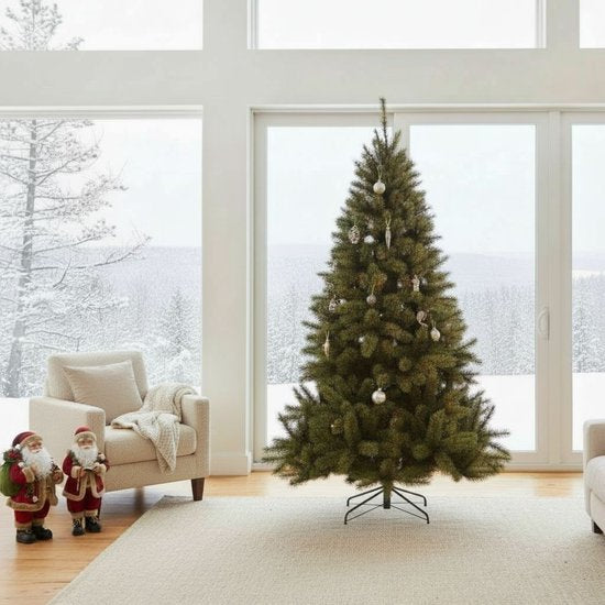 Triumph Tree Bristlecone Kunstweihnachtsbaum – Kunstbaum mit natürlicher Optik – Weihnachtsdekoration für den Innenbereich – PVC-Hardneedle-Ausführung – H 260 x Ø 163 cm – Grün
