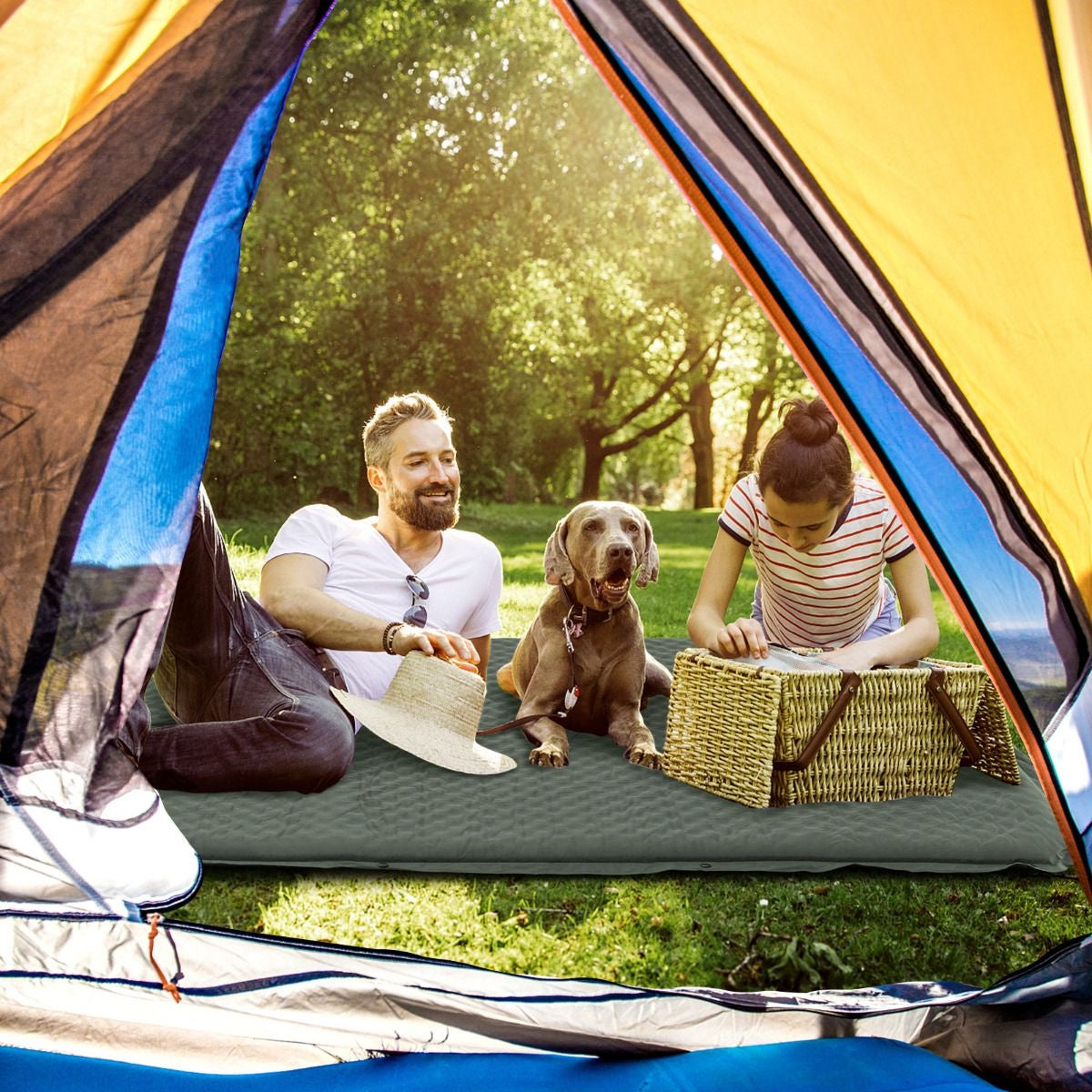 Coast Campingmatte 2-Personen - Selbstaufblasend - Wasserdicht - 187 x 69 x 4 cm - Grün