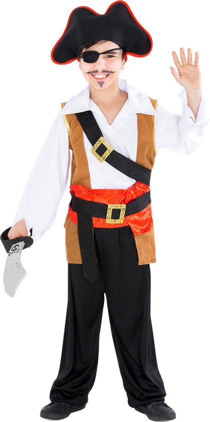 dressforfun - Jungenkostüm Kapitän Einauge Ole 104 (3-4 Jahre) - Faschingskostüm Halloween Kostüm Faschingskostüm Karneval Partykleidung - 300758