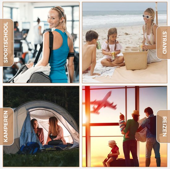 EverNeeds Reiseflaschen mit Etui - Nachfüllbar - Silikon-Reiseflaschen Handgepäck - Creme - 4 Stück