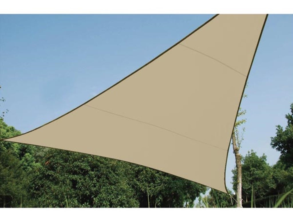 Wasserdurchlässiges Sonnensegel - Dreieck - 3,6 X 3,6 X 3,6 M - Farbe: Champagner