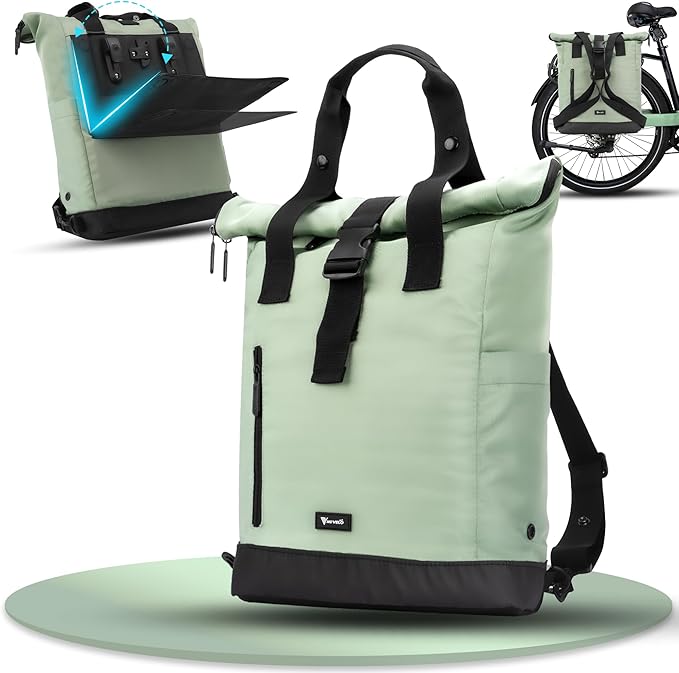 MIVELO - Fahrradrucksack & Gepäcktasche - Wasserdicht & 22 Liter - Mint
