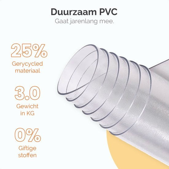 Goliving Bodenschutzmatte Bürostuhl - Bürostuhlmatte - PVC - Geräuschdämpfend - Für harte Böden - 120 x 150 cm - Transparent