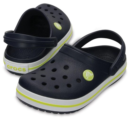 Crocs Slipper – Größe 20/21 – Unisex – dunkelblau/weiß/gelb