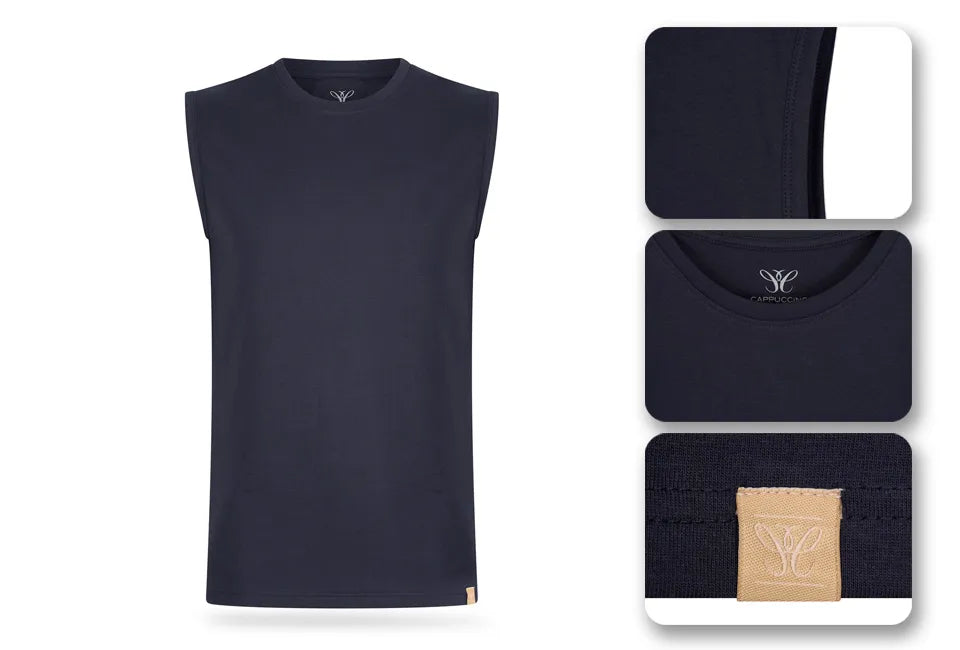 Outspot Duopack Ärmellose T-Shirts – Schwarz – Größe S