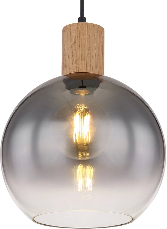 Globo – Hängeleuchte – Moitas – schwarz – Glas – Ø 25 cm – E27 – 15656H