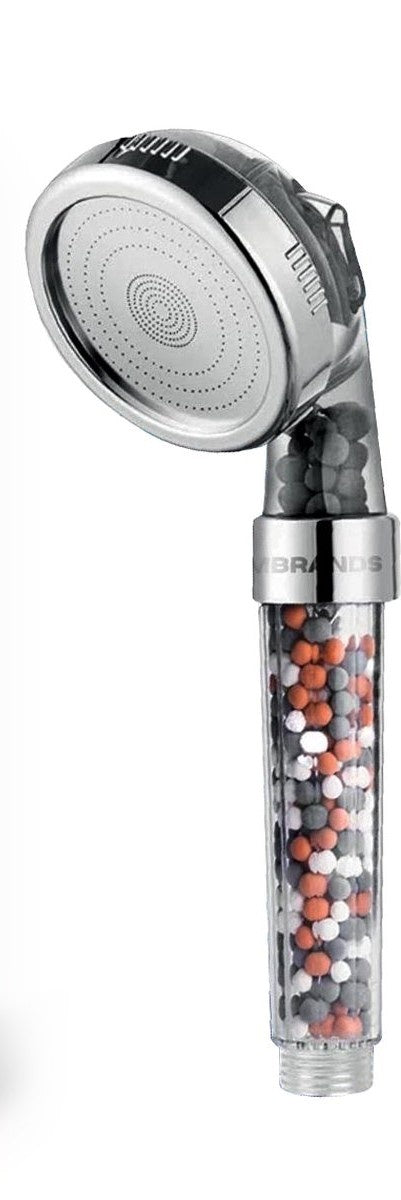 MM Brands Ionischer Duschkopf - Wassersparender Duschkopf - Hochdruck-Handbrause mit Filter - Regendusche