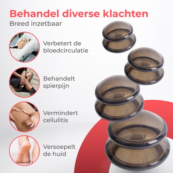 Nuvance - Schröpfköpfe - 4er-Set Silikon - Inkl. eBook - Cellulite-Massagegerät - für Arme, Beine, Gesicht & Rücken - Schröpfset Massage - Cellulite - Schröpfkopf - Anti-Cellulite-Köpfe - Cellulite-Schröpfmassage