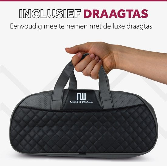 Northwall Shiatsu Massagekissen - Nackenmassagegerät - Infrarot-Wärmefunktion - Schwarz