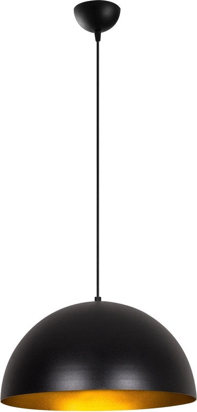 Moderne Pendelleuchte schwarz gold 40 cm | Canti
