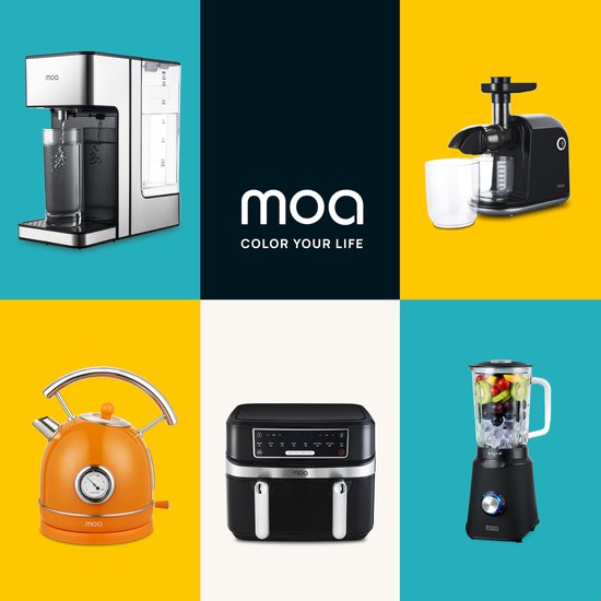 MOA Wasserkocher Retro - 1,8L - Retro - 2200W - Edelstahl - Orange
