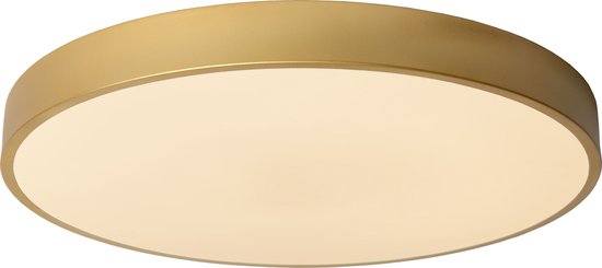 Lucide UNAR – Deckenleuchte – Ø 49,5 cm – LED 3-Stufen-Dimmer – 1x36 W, 2700 K – Mattgold / Messing