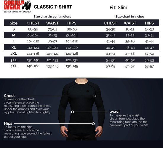 Gorilla Wear Classic T-Shirt – Weiß – 3XL