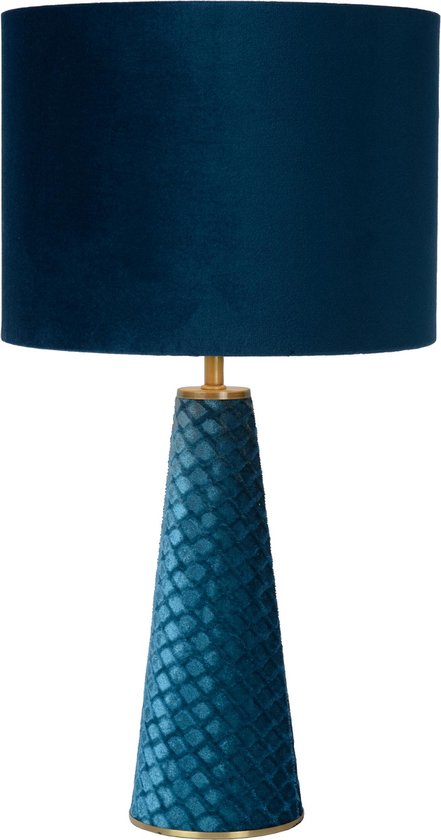Lucide EXTRAVAGANZA VELVET – Tischlampe – Ø 25 cm – 1xE27 – Türkis