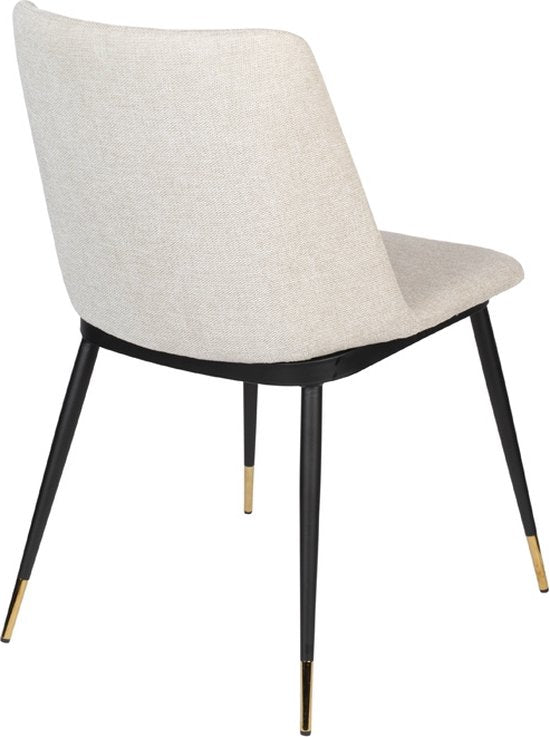 Esszimmerstuhl Beige Stoff - 63x49.6x80cm - Lionel - Giga Meubel