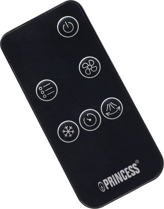 Princess Smart Luftkühler – App & Fernbedienung – Luftkühler – 3 l Wassertank – 3 Schwenkstufen – 60 W – 358670 – Schwarz