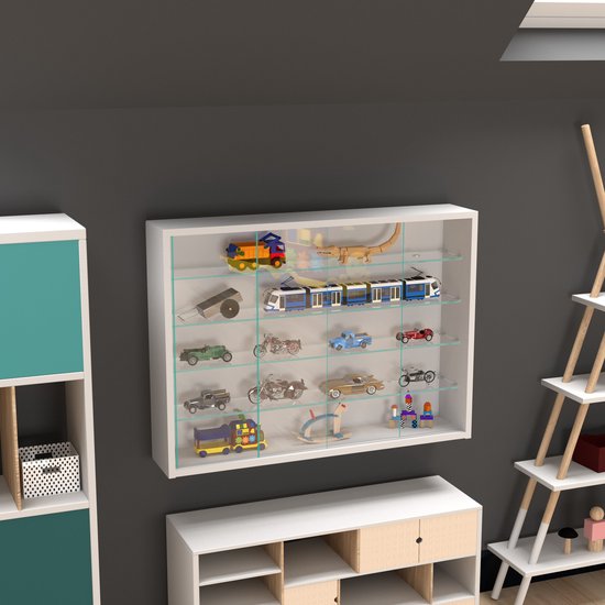 Vitrine stehend Hängevitrine - Schiebetüren - 75 x 55 x 14 cm