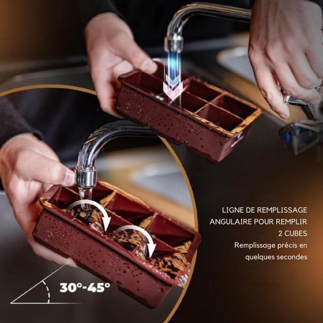 Neighbour's Friend Eiswürfelform - XXL-Silikonformen im 2er-Pack - Spülmaschinenfest - Würfel 5 x 5 cm - Braun