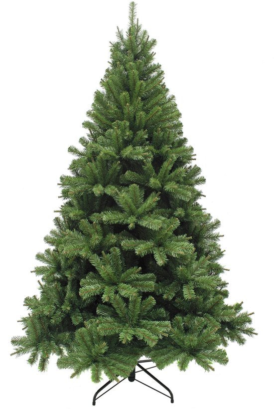 Triumph Tree Forrester – Weihnachtsbaum mit weichen PVC-Nadeln – Weihnachtsdekoration mit farbcodierten Zweigen – Kunstbaum mit natürlicher Struktur – H 155 x Ø 102 cm – Grün