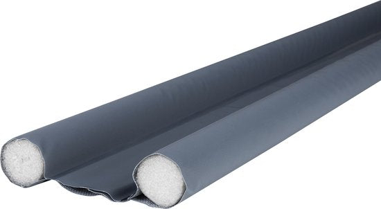 Doppelte Zugluftstopper für Türen - 2 Stück - 95 cm - Verstellbar - Grau - Zugluftleiste - Zugluftstopper - Türrolle - Zugluftstopper - Türkissen - Türisolierung - Universal