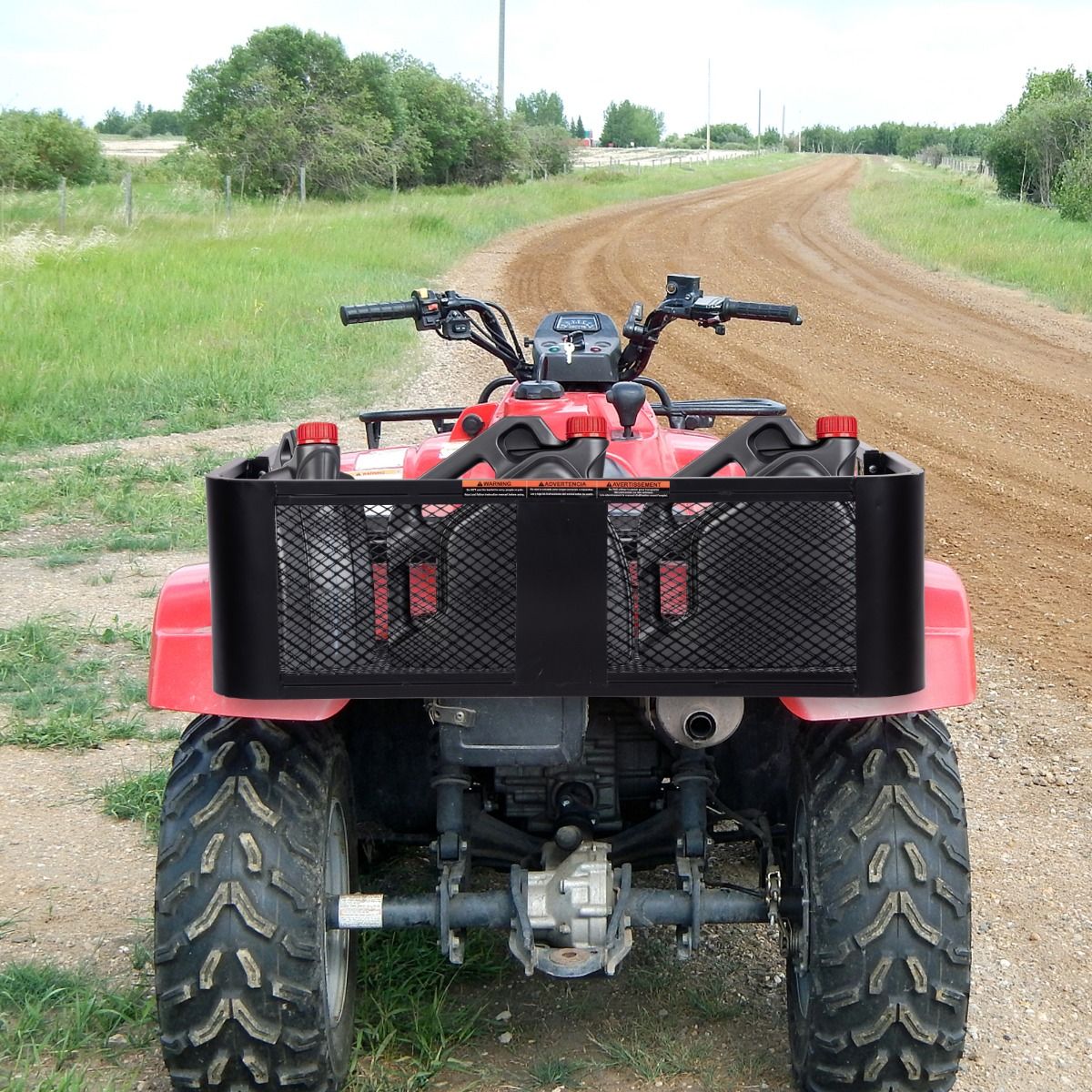 Coast Metall-Gepäckkorb für ATVs mit Mesh-Design - großer Stauraum auf 2 Ebenen - 104 x 67 x 31,5 cm - Schwarz