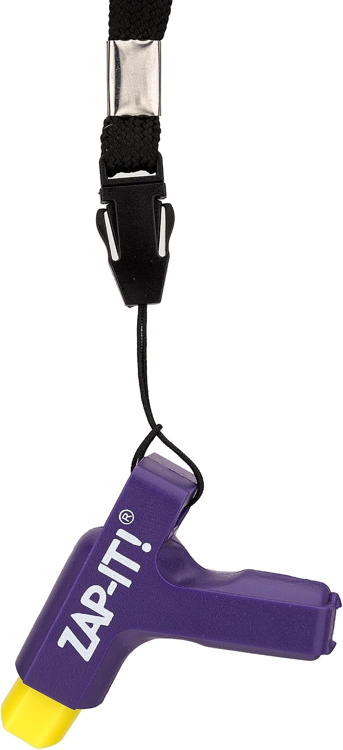 NoMasQuito Zap-It! Mückenstich-Linderer – piezoelektrisch – ohne Batterien – lila/gelb – 17 x 8 x 2,3 cm