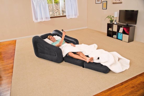 Intex - Ausziehbarer aufblasbarer Schlafsessel - Komfortabler 2-in-1-Loungesessel und Hüttenbett