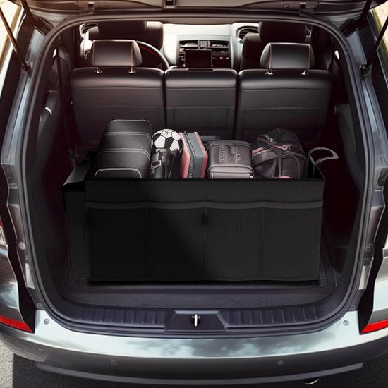 Kofferraumablagebox - Organizer - Zubehör - Für das Auto - Organizer Auto - Tasche - Rücksitz - Schwarz - Luft