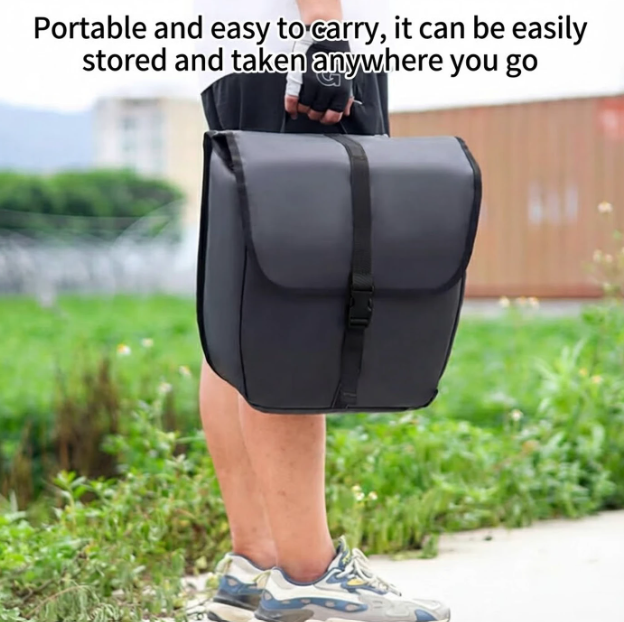 Costic wasserabweisende Fahrradtasche – Schwarz – 35 x 17 x 39 cm – Schnellverschlusssystem