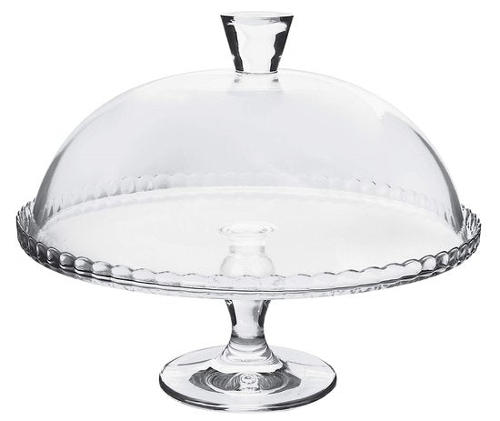 Pasabahce-Platte – mit Glasglocke – Glas – 32,2 cm