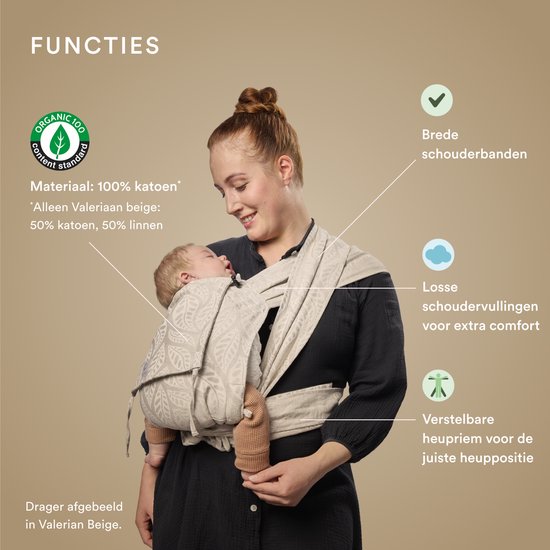 Stokke Limas Babytrage, schwarz – Version 2023 (OCS) – Babytrage für Neugeborene mit halber Schnalle – Drei Tragevarianten – Sicher ab der Geburt, bis 15 kg