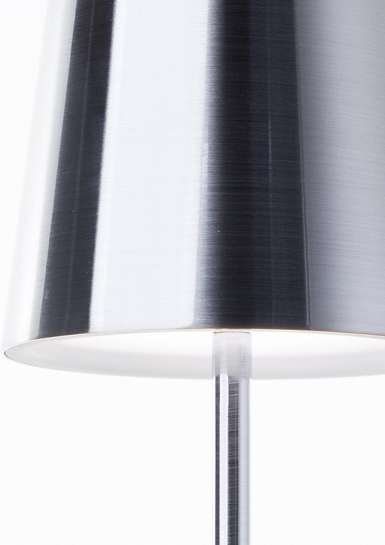 Brilliant Xaana – wiederaufladbare Tischlampe – für drinnen und draußen – LED 4 W, 3000 K–6000 K – 3-stufige Dimmung – IP44 – Silber