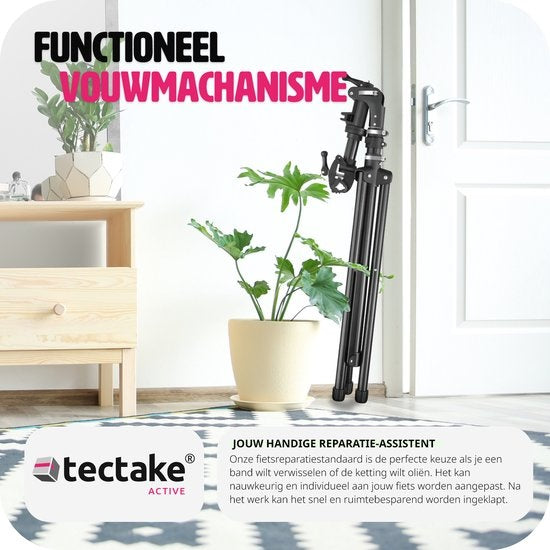 tectake - Fahrradreparaturständer Tristan - Schnellspanner - Spannkopf - 360° drehbar - höhenverstellbar - Max. 50kg. - Montageständer - Geeignet für E-Bikes Elektrofahrrad - 404920