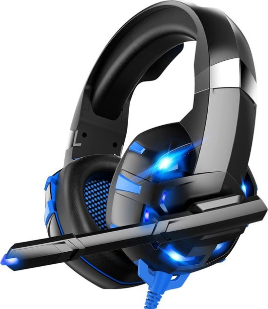 Strex - Gaming Headset mit Mikrofon Blau - PC + PS4 + PS5 + Xbox One + Xbox Serie