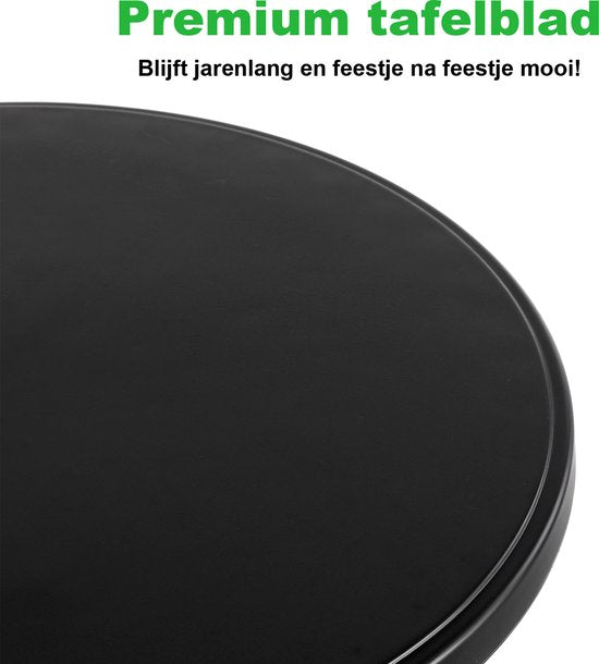 Bardi 2 x Stand Tisch Zusammenklappbar 80 x 110 cm. Schwarz