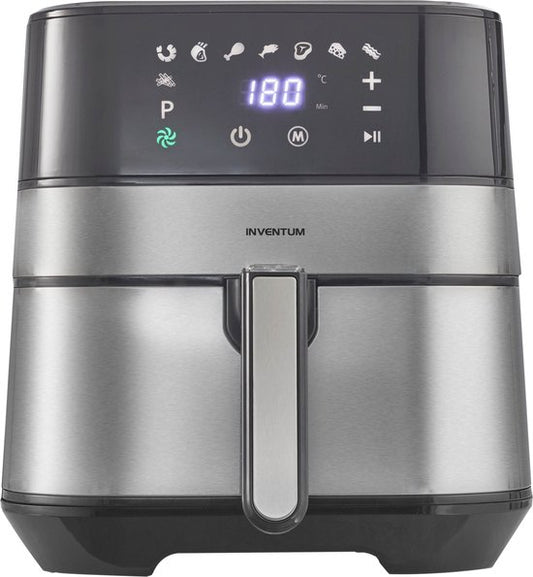 Inventum GF500HLD Airfryer XL – 5 l – 8 Programme – 80–200 °C – Für bis zu 5 Personen – Silber/Schwarz