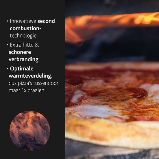 BOSKA Pizza Oven Pro Pellet - Pizzaöfen - Outdoor-Pizzaofen - Für Pizza und Brot - Inklusive Pizzastein